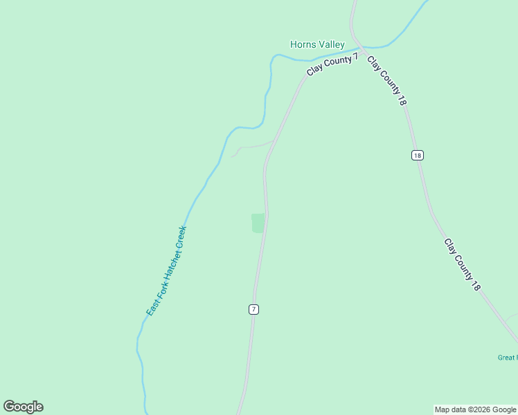 map of restaurants, bars, coffee shops, grocery stores, and more near 3202 County Road 7 in Talladega