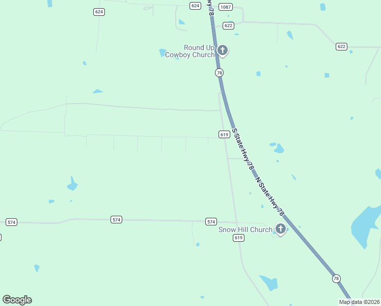 map of restaurants, bars, coffee shops, grocery stores, and more near 7332 County Road 619 in Farmersville