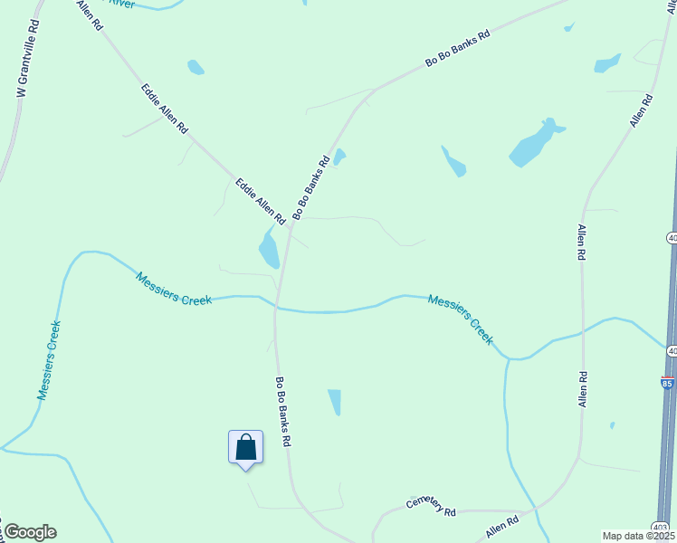 map of restaurants, bars, coffee shops, grocery stores, and more near 671 Bo Bo Banks Road in Grantville