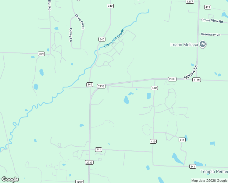 map of restaurants, bars, coffee shops, grocery stores, and more near 2252 County Road 342 in McKinney