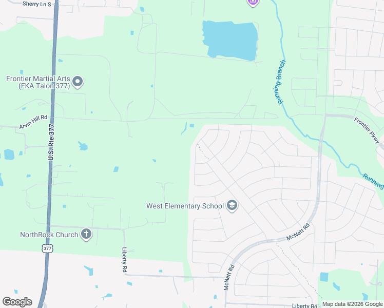 map of restaurants, bars, coffee shops, grocery stores, and more near 3177 Bailey Lane in Aubrey