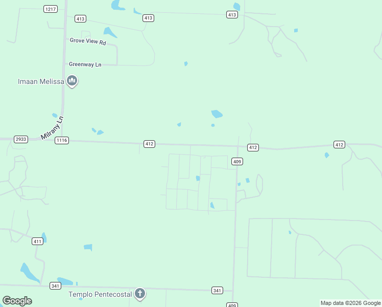 map of restaurants, bars, coffee shops, grocery stores, and more near 3991 County Road 412 in McKinney