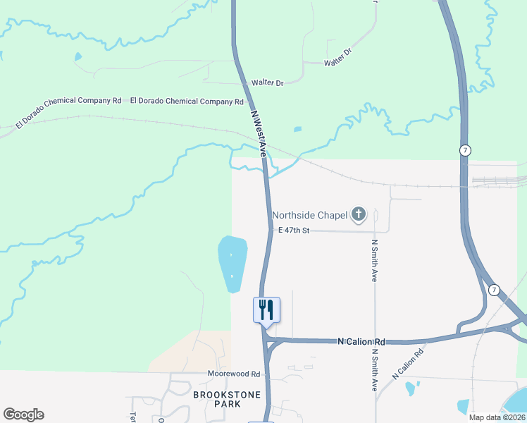 map of restaurants, bars, coffee shops, grocery stores, and more near 3984 North West Avenue in El Dorado
