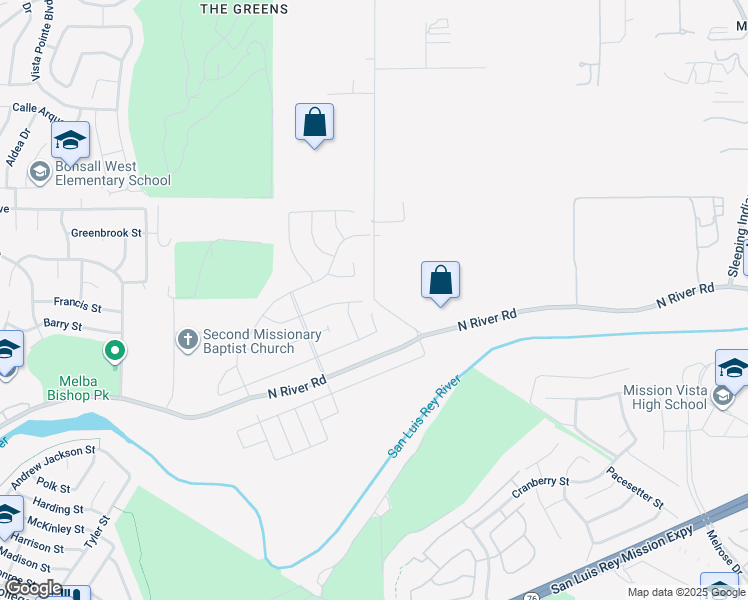 map of restaurants, bars, coffee shops, grocery stores, and more near 315 Wilshire Road in Oceanside