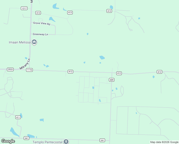 map of restaurants, bars, coffee shops, grocery stores, and more near 3991 County Road 412 in McKinney