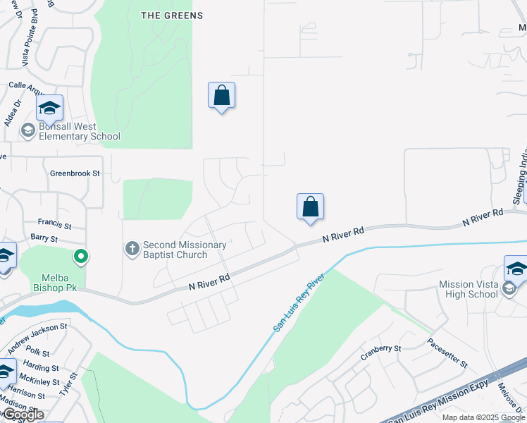 map of restaurants, bars, coffee shops, grocery stores, and more near in Oceanside
