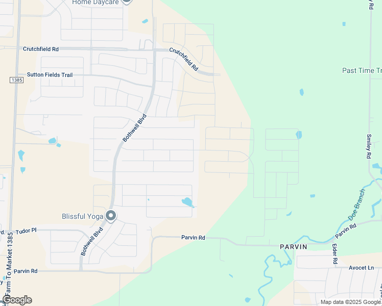 map of restaurants, bars, coffee shops, grocery stores, and more near 5804 Humber Lane in Aubrey
