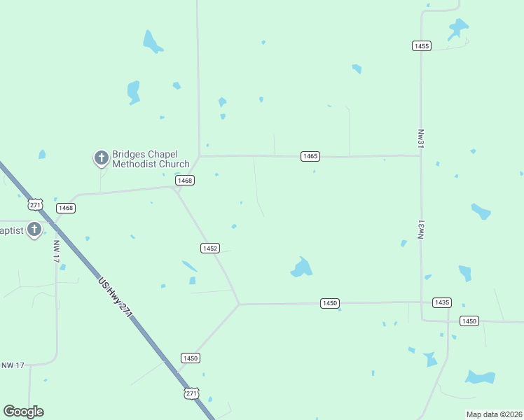 map of restaurants, bars, coffee shops, grocery stores, and more near 820 County Road 1465 in Talco