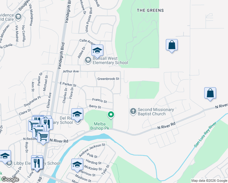 map of restaurants, bars, coffee shops, grocery stores, and more near 686 Hollowglen Road in Oceanside