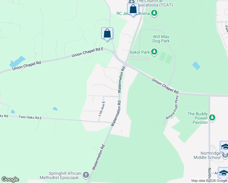 map of restaurants, bars, coffee shops, grocery stores, and more near 1020-1098 Lorilea Drive East in Northport