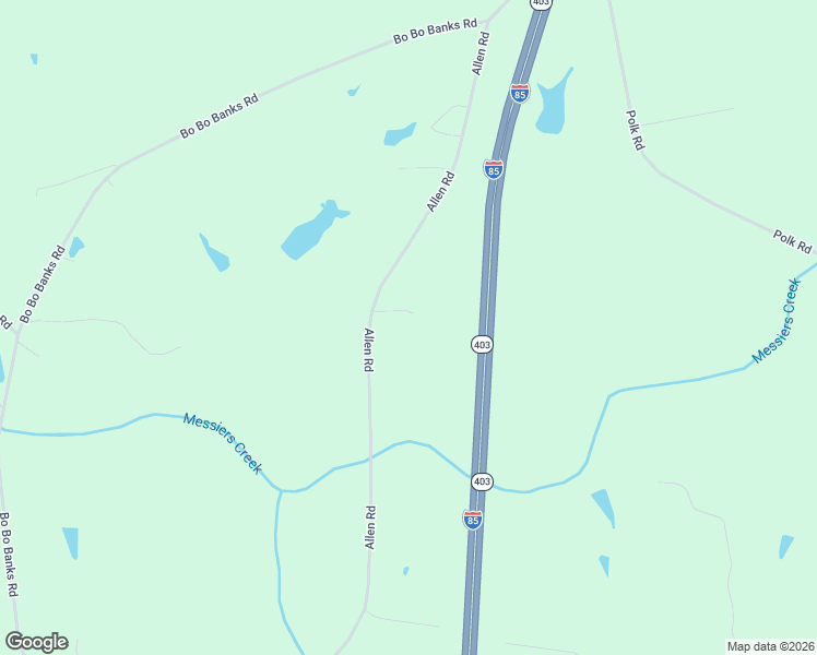 map of restaurants, bars, coffee shops, grocery stores, and more near 1107 Allen Road in Grantville