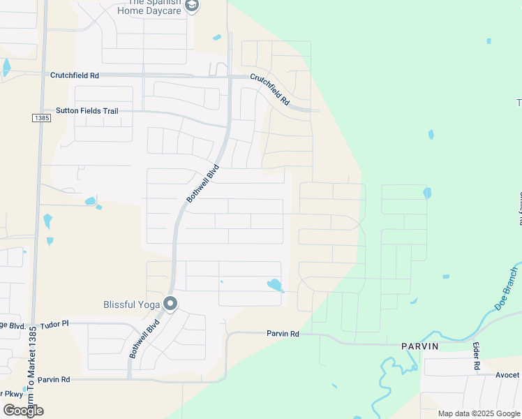 map of restaurants, bars, coffee shops, grocery stores, and more near 5900 Humber Lane in Aubrey