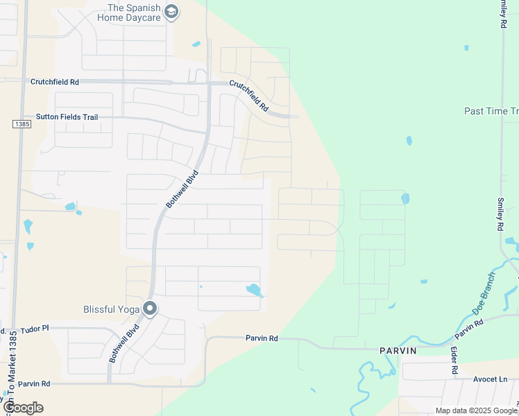 map of restaurants, bars, coffee shops, grocery stores, and more near 5804 Humber Lane in Aubrey