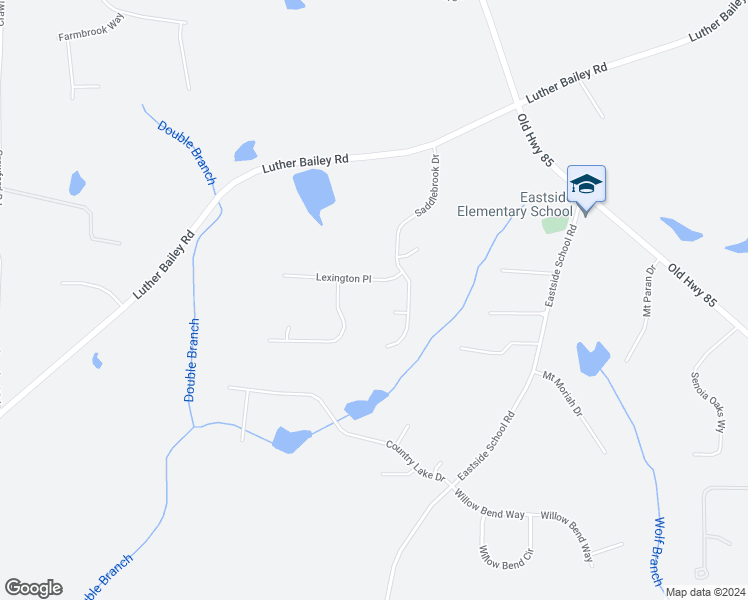 map of restaurants, bars, coffee shops, grocery stores, and more near 7 Saddlebrook Chase in Senoia