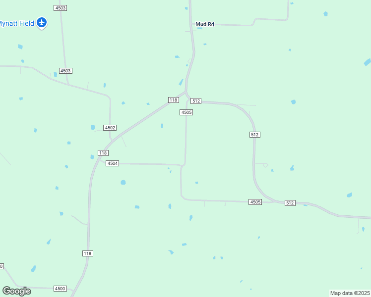 map of restaurants, bars, coffee shops, grocery stores, and more near County Road 4505 in Hunt County