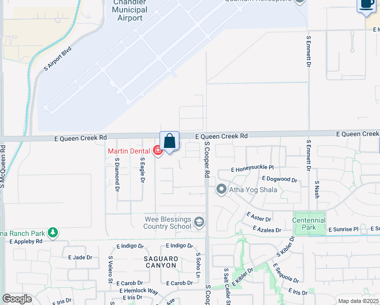map of restaurants, bars, coffee shops, grocery stores, and more near 1911 East Lantana Drive in Chandler