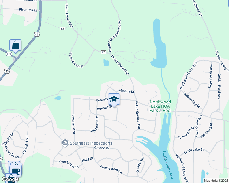 map of restaurants, bars, coffee shops, grocery stores, and more near 3306 Kennebec Street in Northport