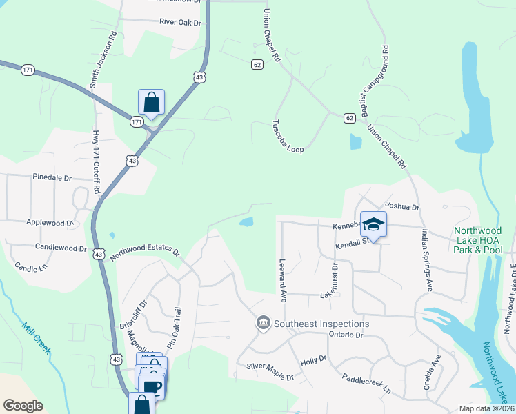 map of restaurants, bars, coffee shops, grocery stores, and more near 3900 Waldort Drive in Northport