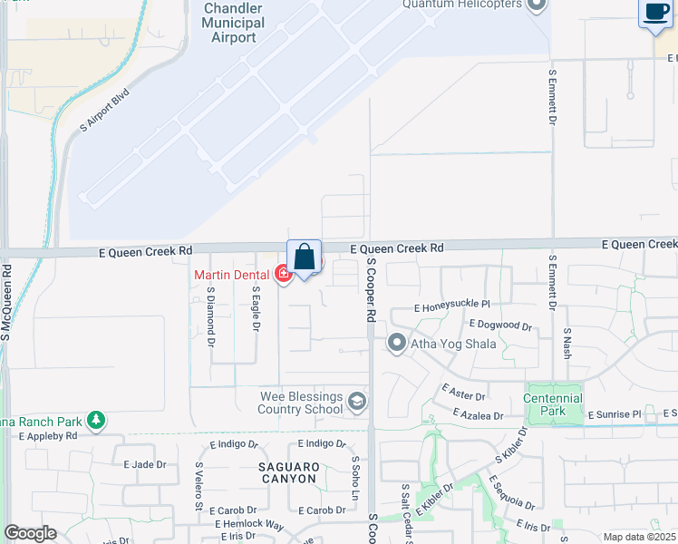 map of restaurants, bars, coffee shops, grocery stores, and more near 1911 East Lantana Drive in Chandler