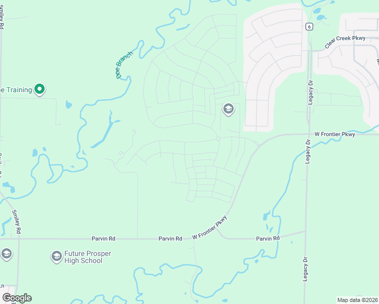 map of restaurants, bars, coffee shops, grocery stores, and more near Pvt Road 7801 in Prosper