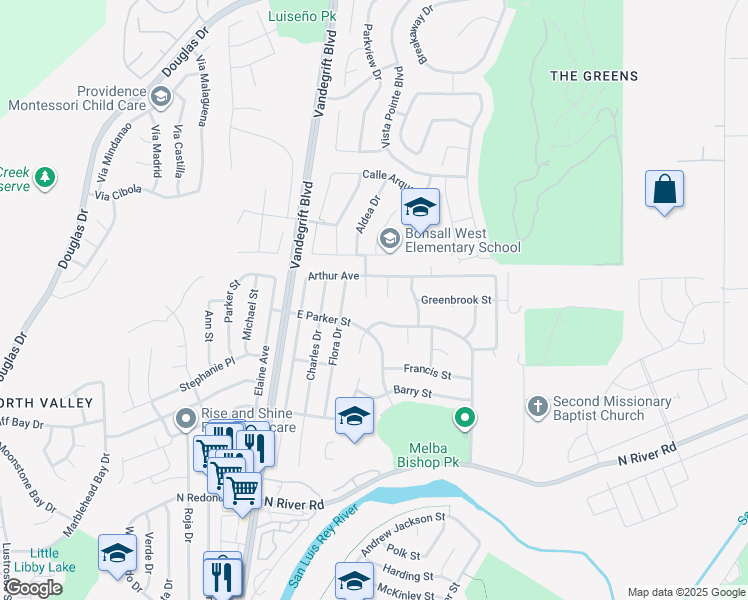 map of restaurants, bars, coffee shops, grocery stores, and more near 721 Herbert Street in Oceanside
