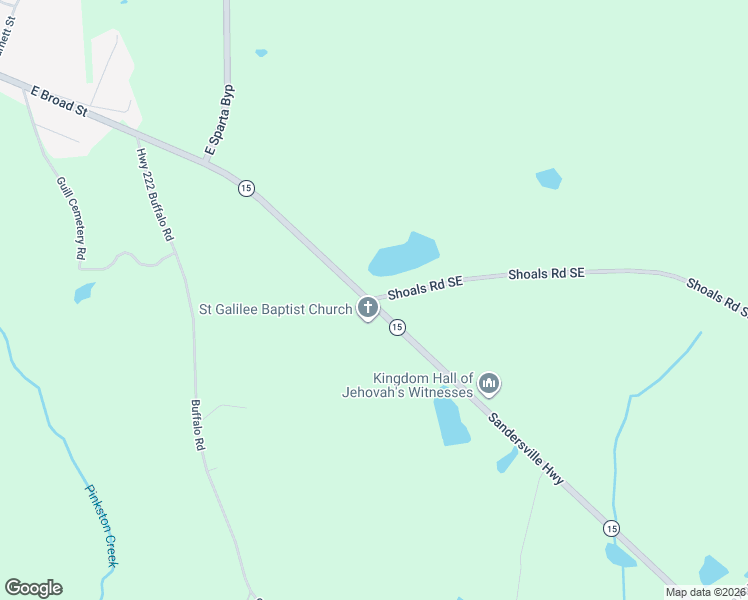 map of restaurants, bars, coffee shops, grocery stores, and more near Highway 15 in Sparta