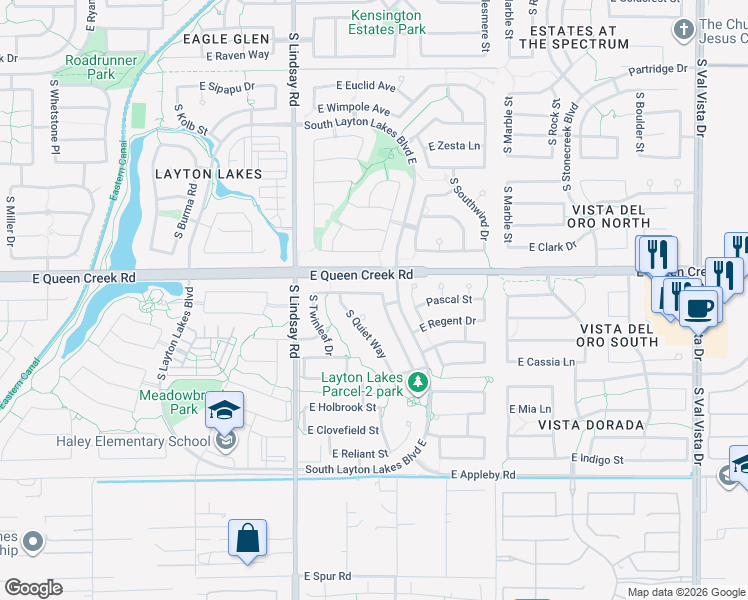 map of restaurants, bars, coffee shops, grocery stores, and more near 944 East Dumbarton Avenue in Gilbert