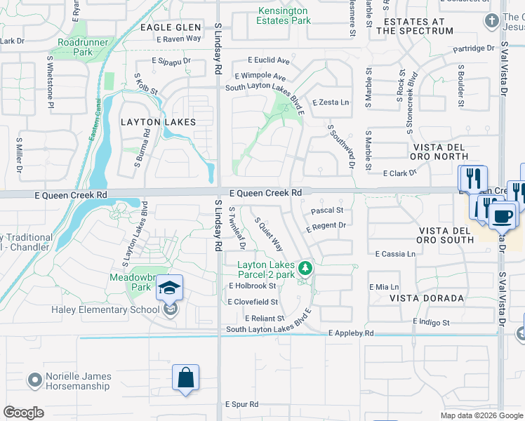 map of restaurants, bars, coffee shops, grocery stores, and more near 944 East Dumbarton Avenue in Gilbert