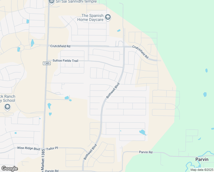 map of restaurants, bars, coffee shops, grocery stores, and more near 6108 Hightower Street in Aubrey