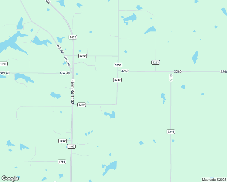 map of restaurants, bars, coffee shops, grocery stores, and more near County Road 3249 in Mt Pleasant