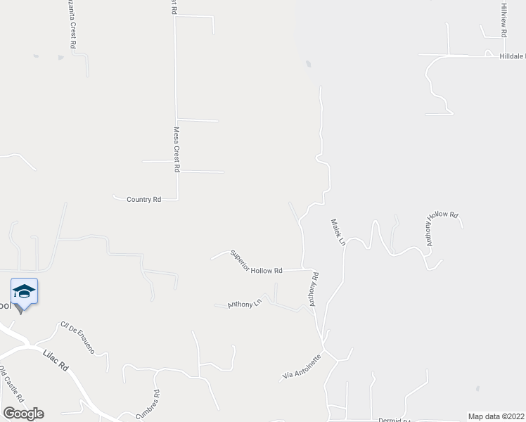 map of restaurants, bars, coffee shops, grocery stores, and more near 12809 Malek Lane in Valley Center