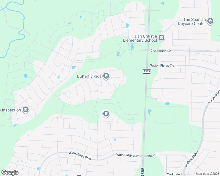map of restaurants, bars, coffee shops, grocery stores, and more near 1605 Eclipse Road in Aubrey
