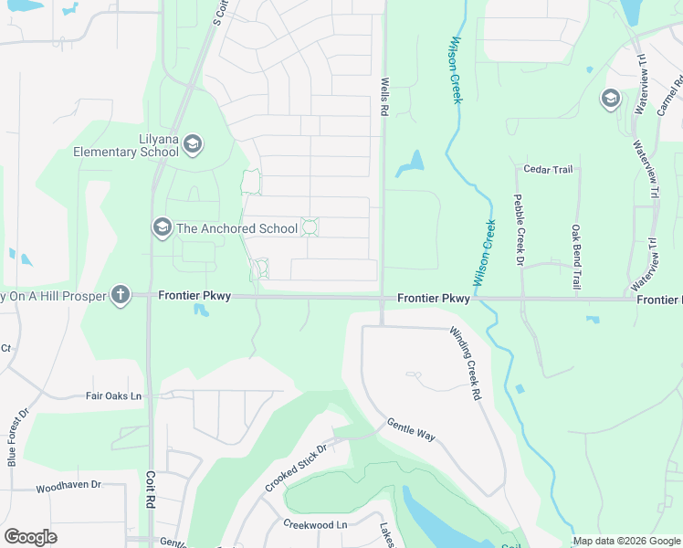 map of restaurants, bars, coffee shops, grocery stores, and more near 1616 Snapdragon Court in Celina