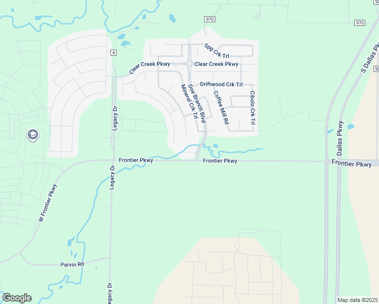 map of restaurants, bars, coffee shops, grocery stores, and more near 3005 Comal Court in Prosper