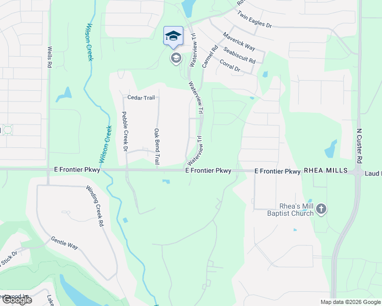 map of restaurants, bars, coffee shops, grocery stores, and more near 2501 Kings Court in Celina