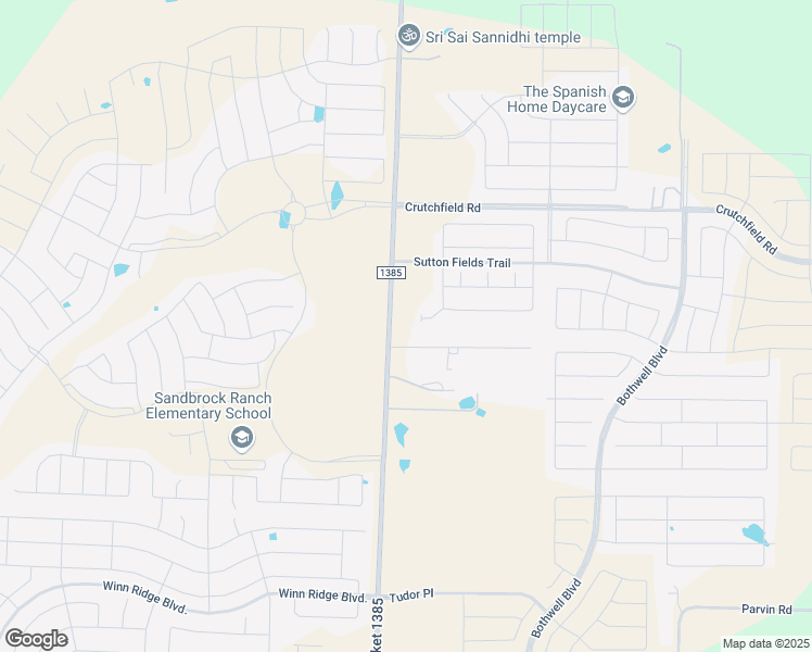 map of restaurants, bars, coffee shops, grocery stores, and more near 24003 Countryview Drive in Aubrey