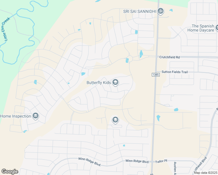 map of restaurants, bars, coffee shops, grocery stores, and more near 3900 Big Prairie Drive in Krugerville