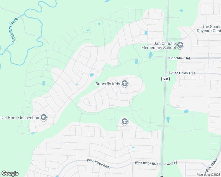 map of restaurants, bars, coffee shops, grocery stores, and more near 4017 Rosin Street in Aubrey