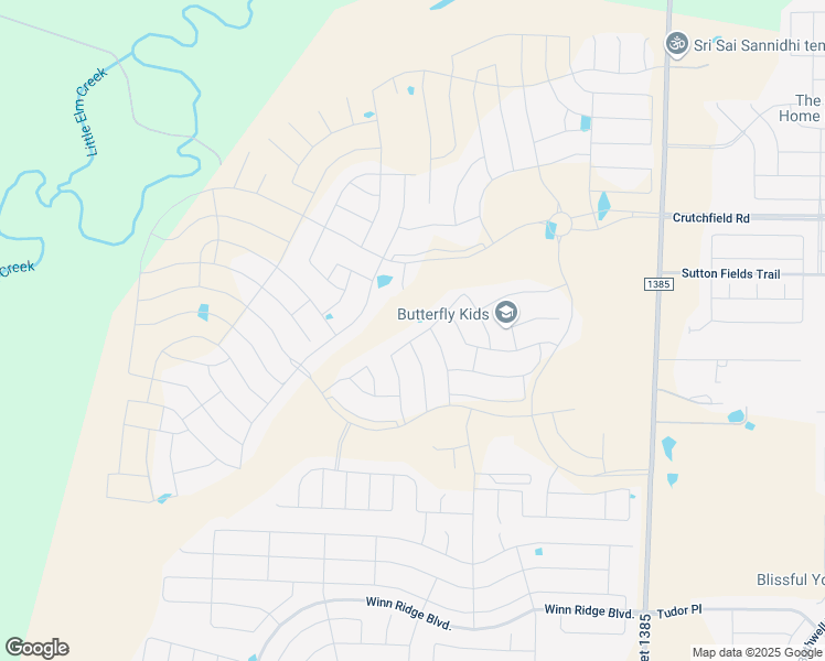 map of restaurants, bars, coffee shops, grocery stores, and more near 1317 Appaloosa Drive in Aubrey