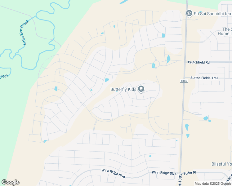 map of restaurants, bars, coffee shops, grocery stores, and more near 1317 Appaloosa Drive in Aubrey