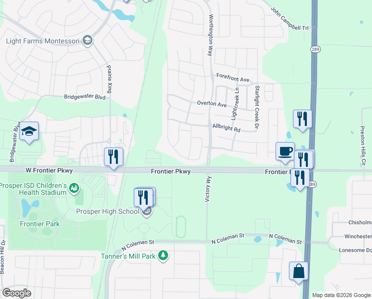 map of restaurants, bars, coffee shops, grocery stores, and more near 4421 Dashland Drive in Celina