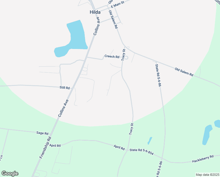 map of restaurants, bars, coffee shops, grocery stores, and more near Sandy Meadow Lane in Barnwell