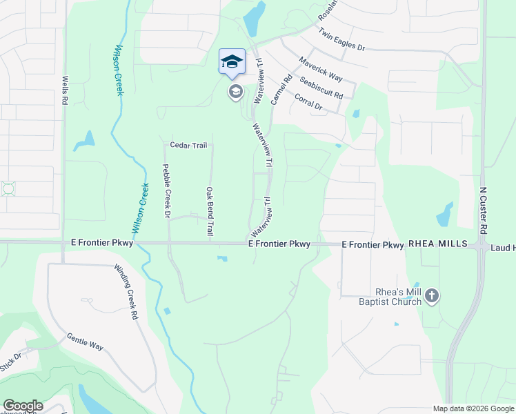 map of restaurants, bars, coffee shops, grocery stores, and more near 2501 Kings Court in Celina