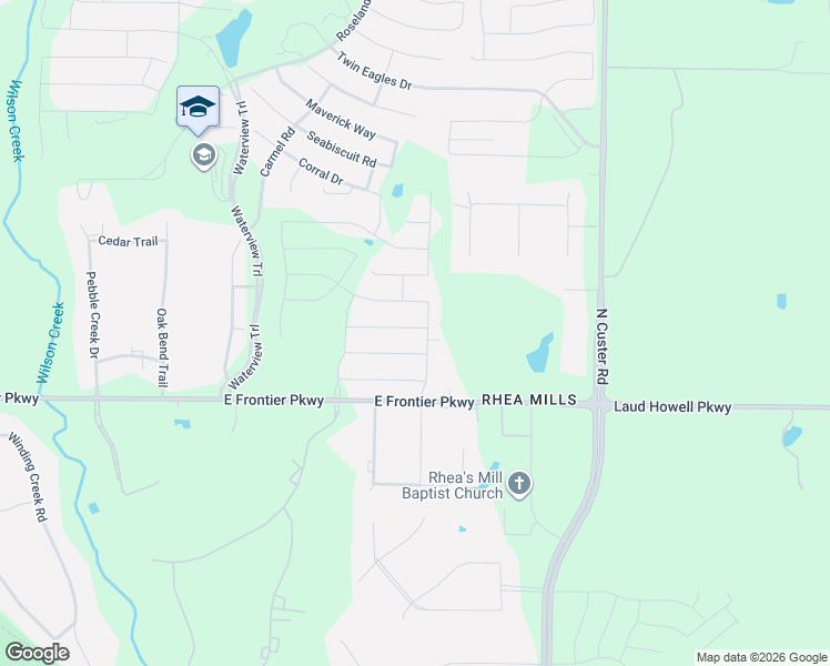 map of restaurants, bars, coffee shops, grocery stores, and more near 2900 River Bend Place in Celina