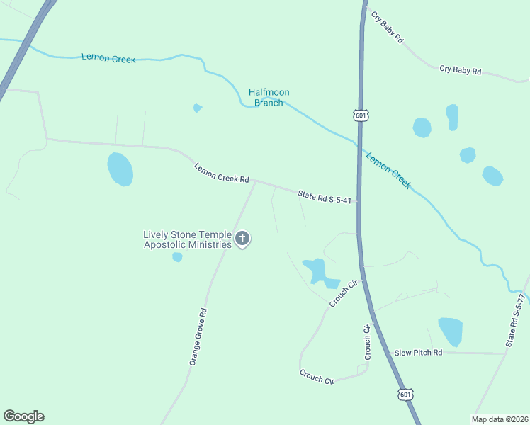 map of restaurants, bars, coffee shops, grocery stores, and more near 301 Orange Grove Road in Bamberg