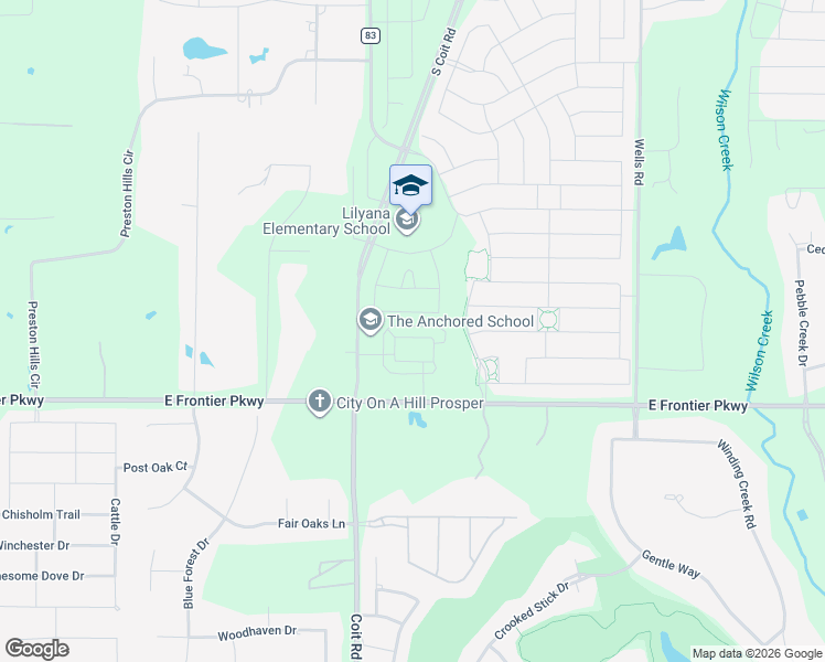 map of restaurants, bars, coffee shops, grocery stores, and more near 1401 Cherry Blossom Lane in Celina