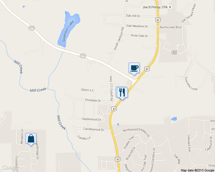 map of restaurants, bars, coffee shops, grocery stores, and more near Lindsey Drive in Northport