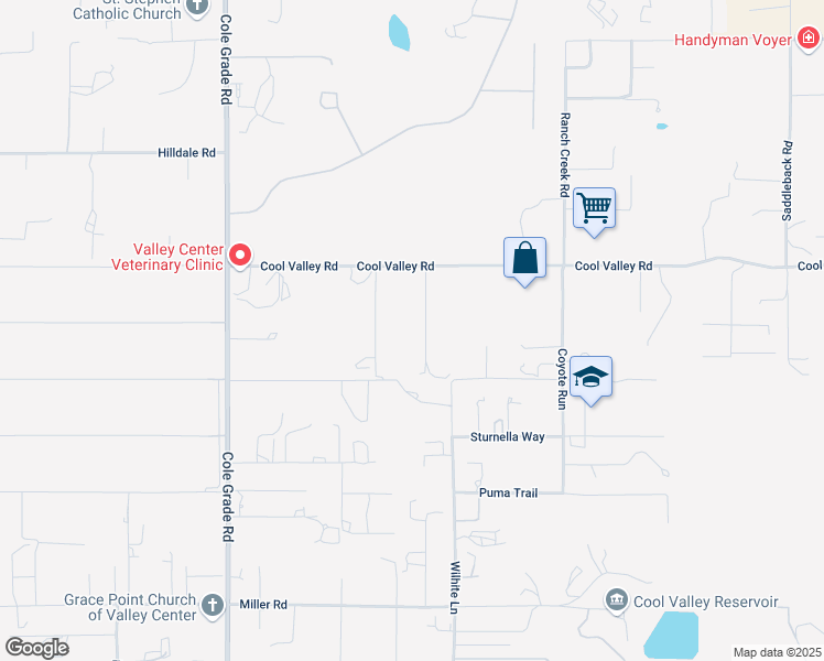 map of restaurants, bars, coffee shops, grocery stores, and more near 30452 Terrace View Lane in Valley Center