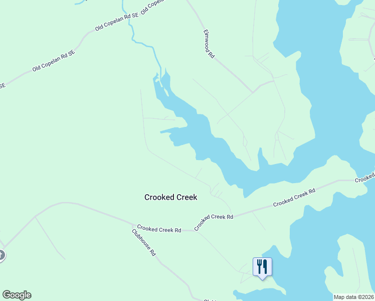 map of restaurants, bars, coffee shops, grocery stores, and more near 156 Crooked Creek Bay Road Southeast in Eatonton