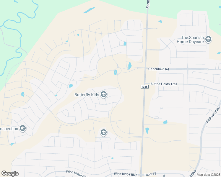 map of restaurants, bars, coffee shops, grocery stores, and more near 1633 Ranger Road in Krugerville